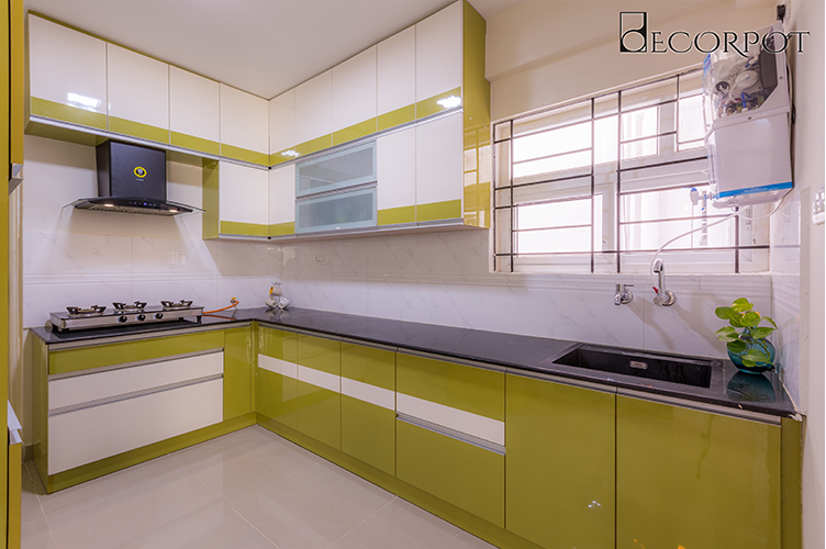 L Shaped Kitchen Interior Design-Kitchen-3BHK, Krishnarajapura , Bangalore